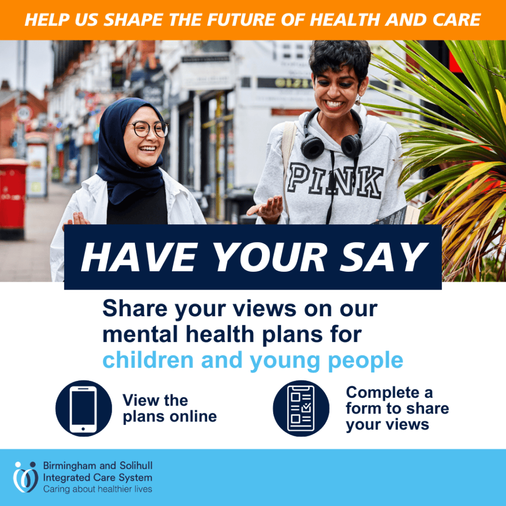 help us shape the future of health and care

have your say

share your views on our mental health plans for children and young people 